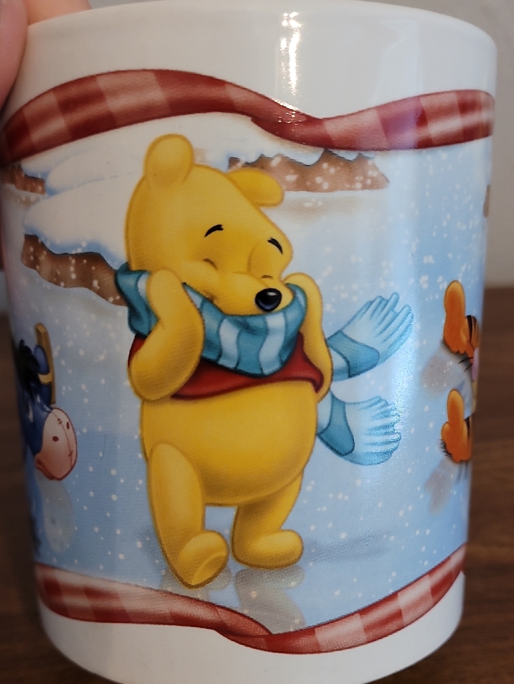 Vintage Houston Harvest Disney Winnie the Pooh Winter Ice Skating Mug 90s